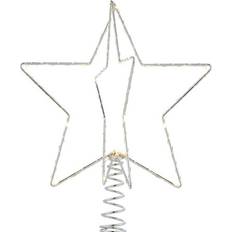 Metal Adornos de Árbol de Navidad Sirius Top Star Silver Adorno de Árbol de Navidad 25cm