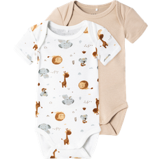 Blanco Bodys Name It Body Manga Corta Pack 2 - Beige