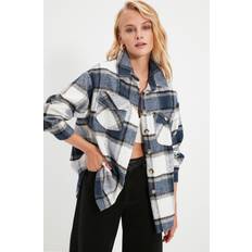 Acrilico Camicie Trendyol Collection Colored Plaid Jacket Shirt Camicia, Multi Color