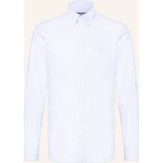 Hackett London Men Shirts Hackett London Mens Sky Blue Washed Oxford Shirt