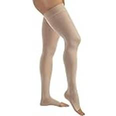 Jobst Relief öppen tå lårhöga med silikon prickband 30-40 mmHg beige medium 114205