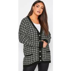 Black Cardigans Yours Boucle Cardigan Black 26-28