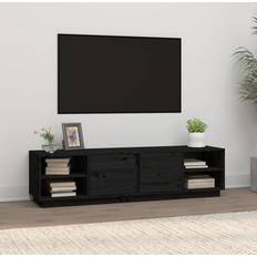 vidaXL TV-Schrank Schwarz 156 x 40 x 40 cm