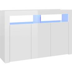 vidaXL 115.5x30x75cm High Gloss White Skænk 115.5x75cm