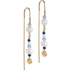 Sofia Earring - Gold/Pearls/Blue