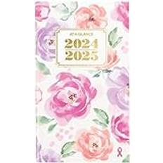 Calendar & Notepads At-A-Glance BADGE 2024-2025 City of Hope Two Year Monthly Planner Floral Pocket