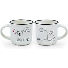 Multicolore Tasses à espresso Legami Cat & Dog For Two Tasse à espresso 2pcs