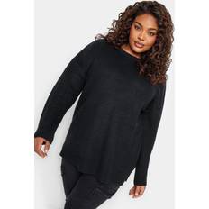 Clothing Yours Drop Shoulder Knitted Jumper Black