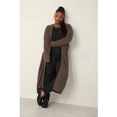 Fabric Cardigans Yours Longline Cardigan Brown