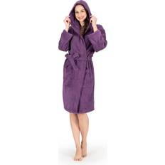 Turquoise - Women Robes Nine West Hooded Terry Cotton Bathrobe Collection Purple