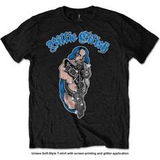 Billie Eilish Bling Glitter Print T Shirt - Black