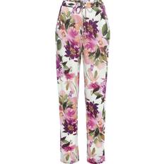 Blumen - Damen Hosen & Shorts Beach Time Hose Weiß Straight für Damen