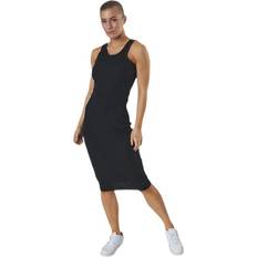 Three Quarter Sleeve - Woman Dresses Hazel Rib Tank Dress - Black