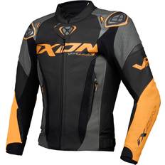 Ixon Vortex 3 Leather Jacket - Black/Orange