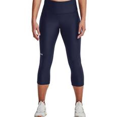 Tights Under Armour Women's HeatGear Hi-Rise NS Capri Tights Midnight Navy Blue/White, Women's Athletic Performance Bottoms