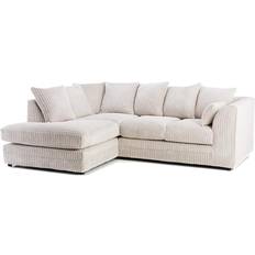 Wood Sofas B&Q New Luxor Corner Cream Sofa 212cm 3 Seater