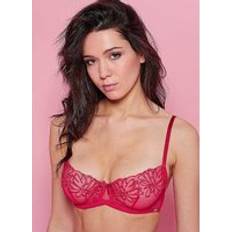 Red Bras Pretty Polly Embroidery Non Padded Balconette Bra Crimson