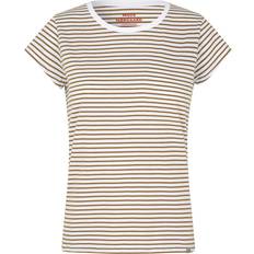 Mads Nørgaard Copenhagen Organic Jersey Stripe Teasy Tee FAV Kvinde T-shirts Bomuld hos Magasin Lizard/brilliant White