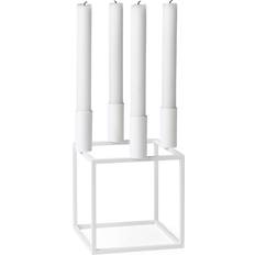 Steel Candle Holders Audo Copenhagen Kubus White Candle Holder 7.9"