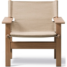 Fredericia Furniture Fauteuils Fredericia Furniture Canvas Børge Mogensen Natural Armchair 76cm