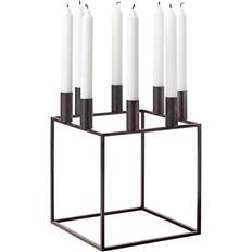 Audo Copenhagen Kubus Antique Copper Candlestick 29.5cm