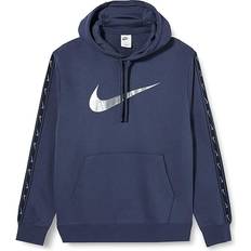 Nike Sportswear Repeat Men's Pullover Fleece Hoodie - Thunder Blue/Mtlc Cool Grey