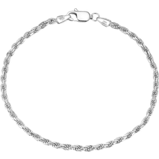 Adina Eden Rope Chain Bracelet - Silver