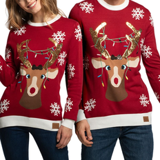 Cute Reindeer Christmas Sweater - Red