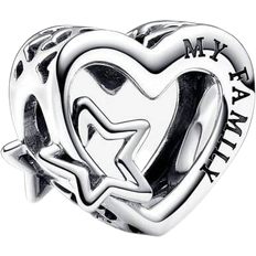 Pandora Openwork Family Heart & Star Charm - Silver