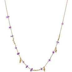 Lilla Halskæder Maanesten Azzura Necklace - Gold/Amethyst