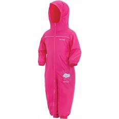 Réflecteurs Combinations de Pluie Regatta Kid's Puddle IV Waterproof Puddle Suit - Pink