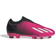 Vaaleanpunainen Jalkapallokengät Adidas Junior X Speedportal.3 Laceless FG - Team Shock Pink/Zero Metalic/Core Black