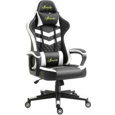 Adjustable Backrest Gaming Chairs Vinsetto Racing Gaming Chair with Lumbar Support - Black