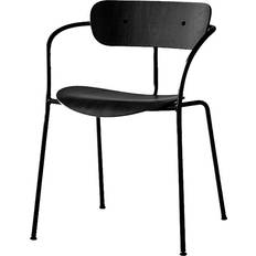 Stackable Kitchen Chairs &Tradition Pavilion AV2 Black Kitchen Chair 76cm