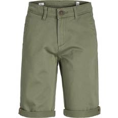 Jack & Jones Boy's Chino Shorts - Green/Deep Lichen Green