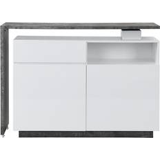 Puertas Mesas de bar ELDIR White & Gray Mesa de bar 40x130cm