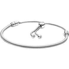 Pandora Silver Bracelets Pandora Moments Snake Chain Slider Bracelet - Silver/Transparent