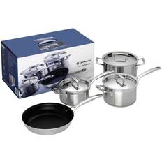 Non-stick Cookware Sets Le Creuset 3-Ply Stainless Steel Cookware Set with lid 4 Parts