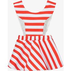 Mädchen - Polyester Playsuits Wauw Capow Girl's Striped Candy Cane Dress - Red & White