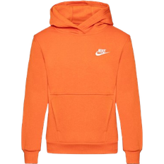 Nike Big Kid's Sportswear Club Fleece Pullover Hoodie - Campfire Orange/White (FD3000-893)
