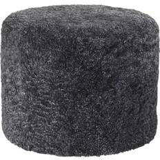 Résistant aux intempéries Tabourets Shepherd Frida Black Graphite Pouf 40cm