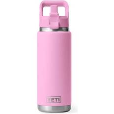 Water jug with straw Yeti Rambler Straw Cap Power Pink Water Bottle 26fl oz