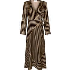 Slå om-kjoler - Sort Neo Noir Amber Mix Line Wrap Dress - Black