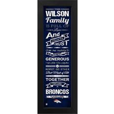 Imperial Denver Broncos 8" x 24" Custom Print Family Cheer