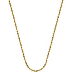 Unisex Necklaces JewelryWeb Hollow Rope Chain Necklace - Gold