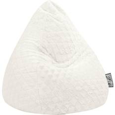 Sitting Point Fluffy Hearts L White Sækkestol 120L