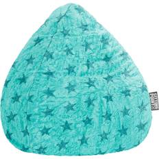 Turquoise Poufs Sitting Point Fluffy Stars L Turquoise Pouf 120L