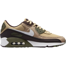 Brown - Men Running Shoes Nike Air Max 90 M - Hemp/Sesame/Earth/Summit White