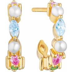 Sif Jakobs Adria Creolo Piccolo Earrings - Gold/Multicolour