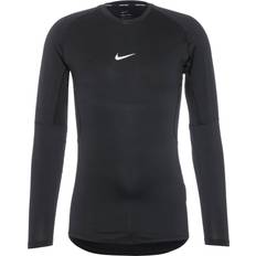 Elastane/Lycra/Spandex - Uomo Magliette Nike Pro Men's Dri-FIT Training Shirt - Black/White